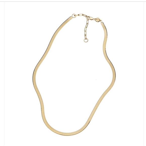 $179 MSRP 14K Gold Plated Hamilton Herringbone Adjustable Necklace - Picture 2 of 5